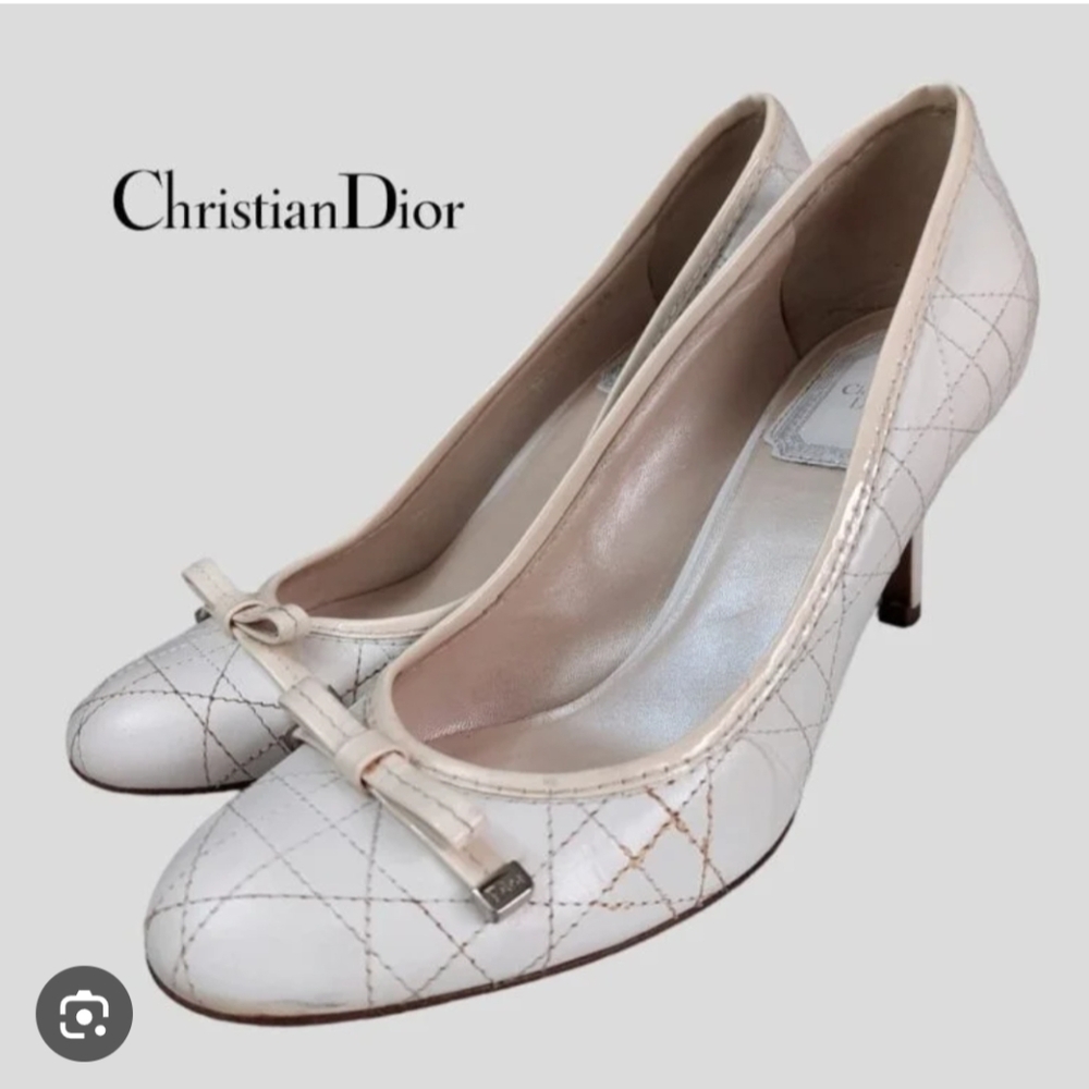 Authentic DIOR White Heels